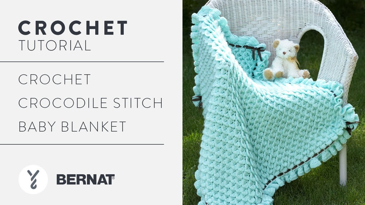 Crochet Crocodile Stitch Baby Blanket 