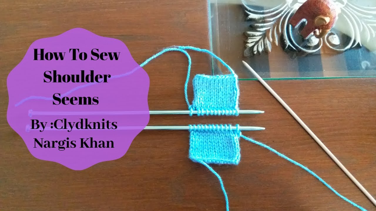 Seaming Stockinette Stitch Horizontally With Knitting Needles By Clydknits. 1