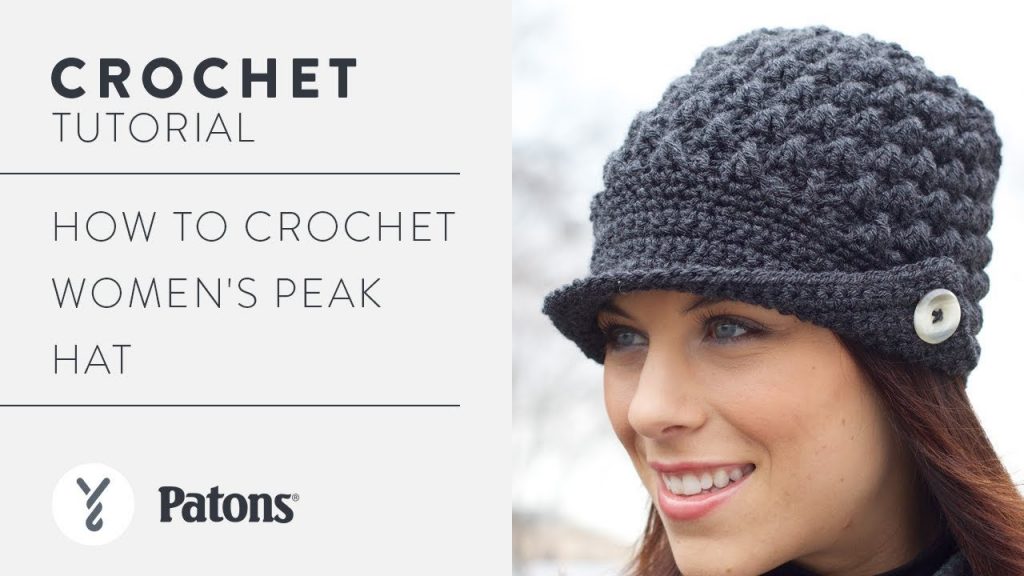 how to crochet a peak on a hat