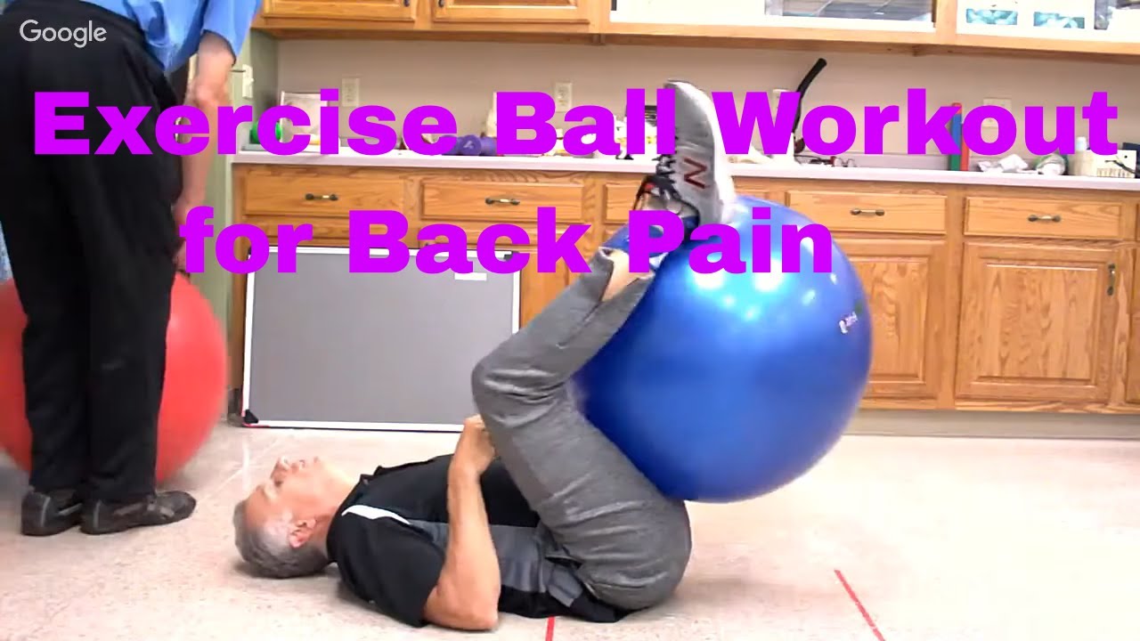 Exercise Ball Workout for Back Pain (Swiss, Stability, or Physio Ball) 