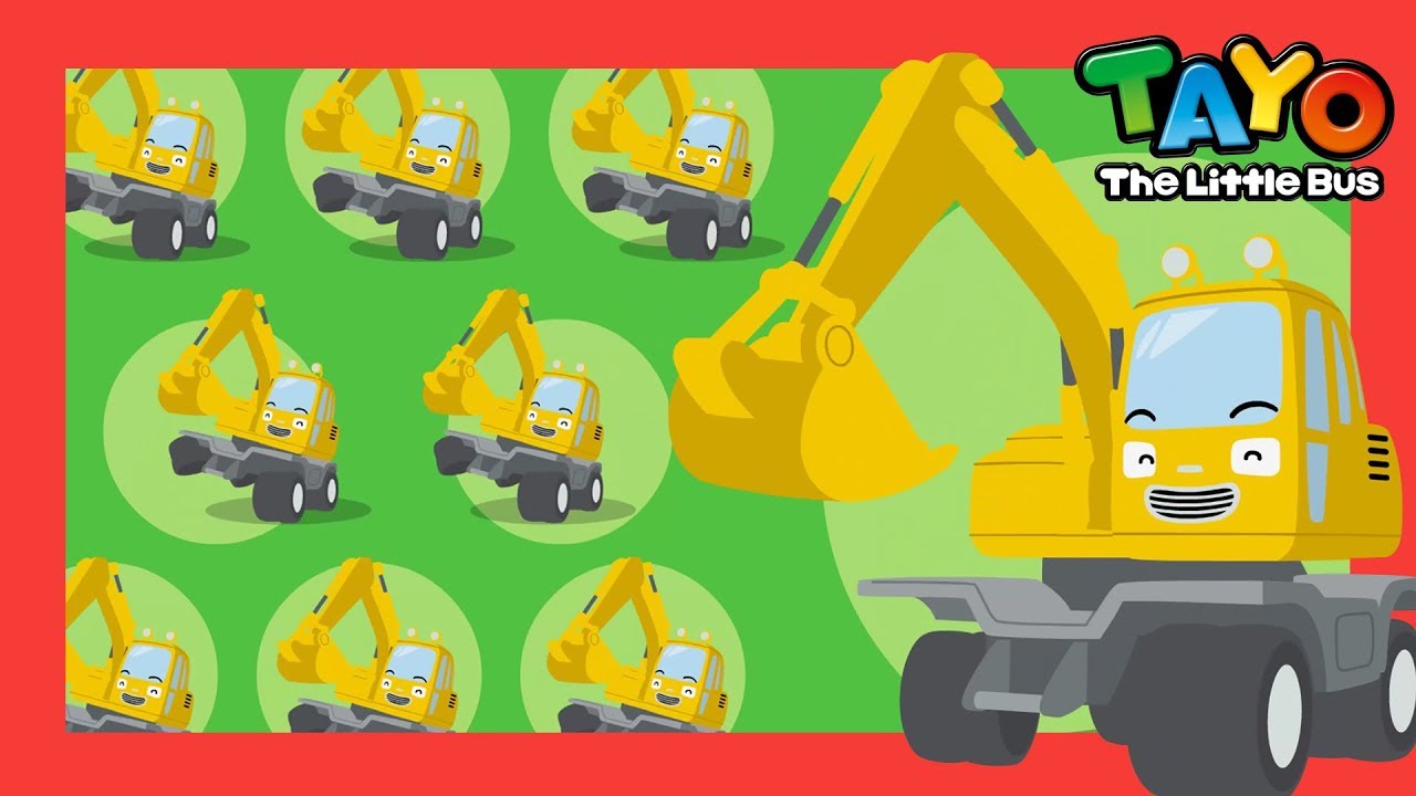 Learn colors with excavator l Let's Find the Real Poco l Tayo Car Songs l Tayo the Little Bus 