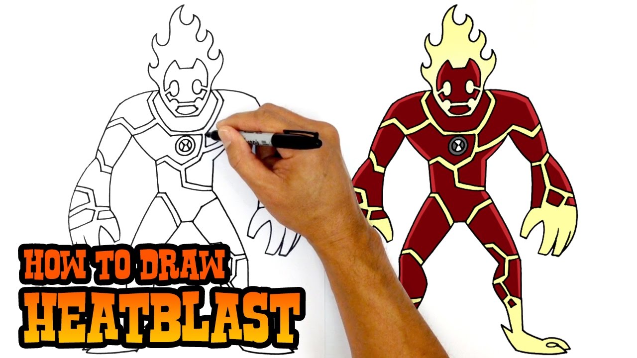 How to Draw Ben 10 | Heatblast 