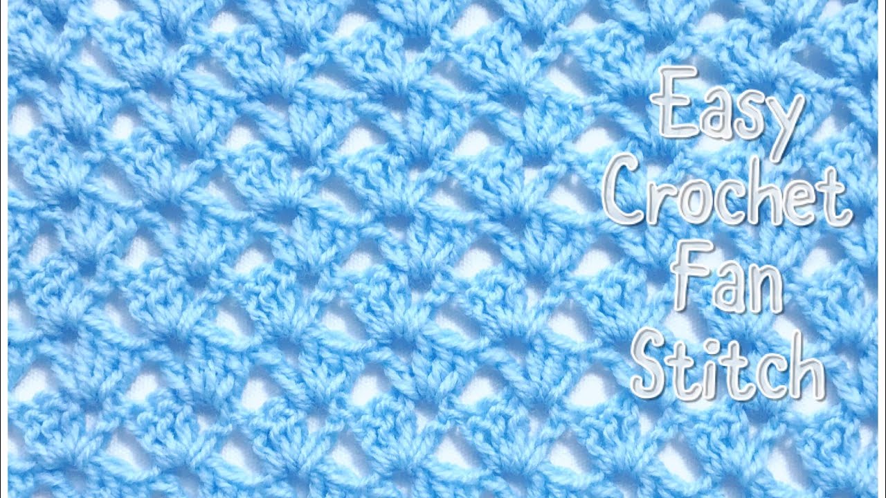 Easy crochet fan stitch #45 