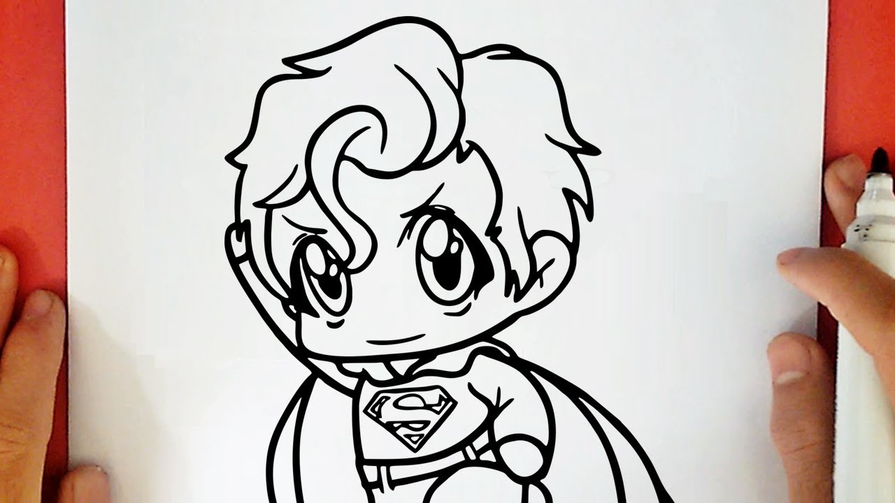 HOW TO DRAW CHIBI SUPERMAN 