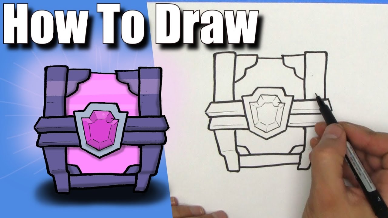 How To Draw a Magical Chest from Clash Royale!- EASY - Step By Step 