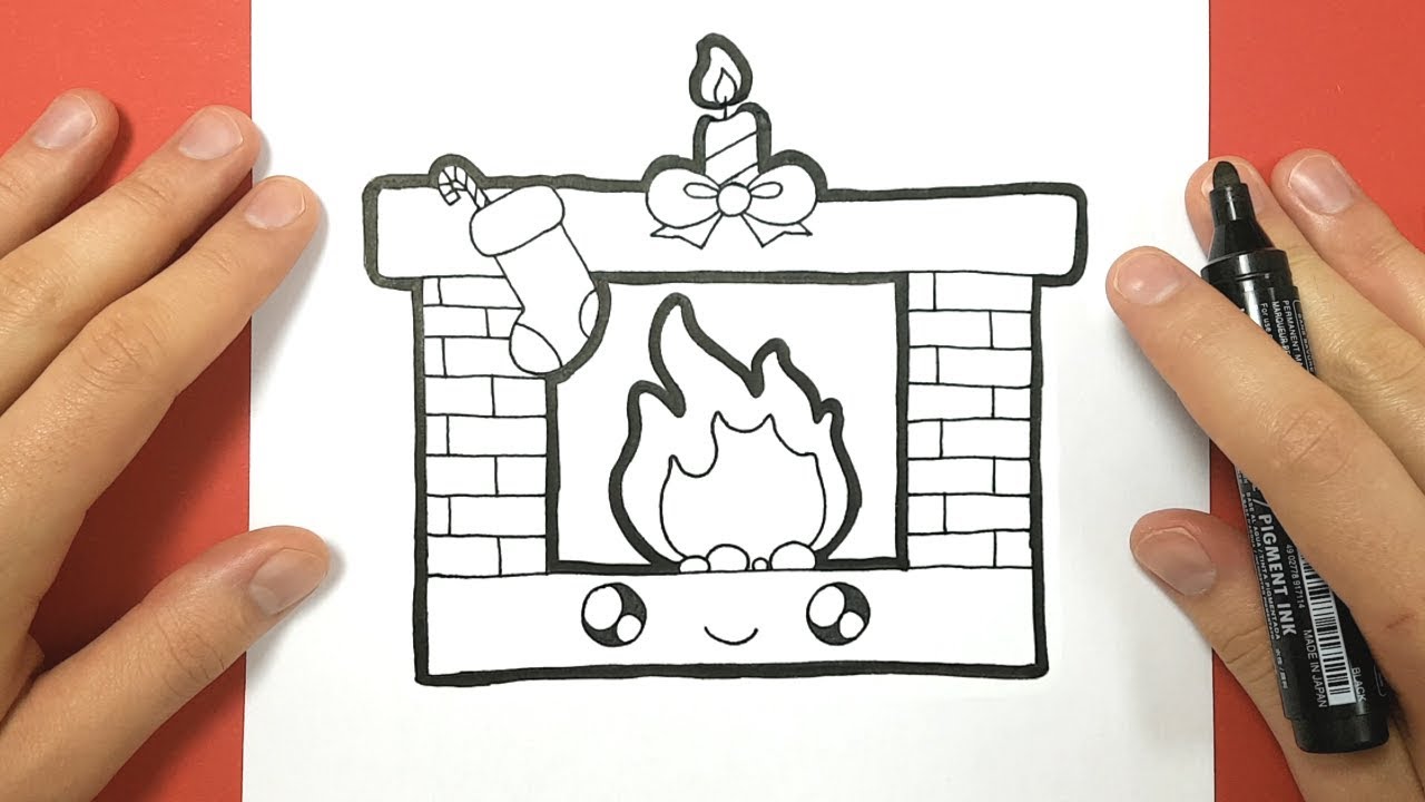 HOW TO DRAW A CHRISTMAS CHIMNEY CUTE AND EASY 