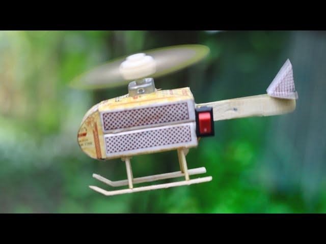 How to Make a Flying Helicopter With Matches and DC Motor 2