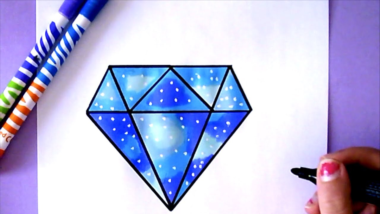 HOW TO DRAW A DIAMOND - EASY 