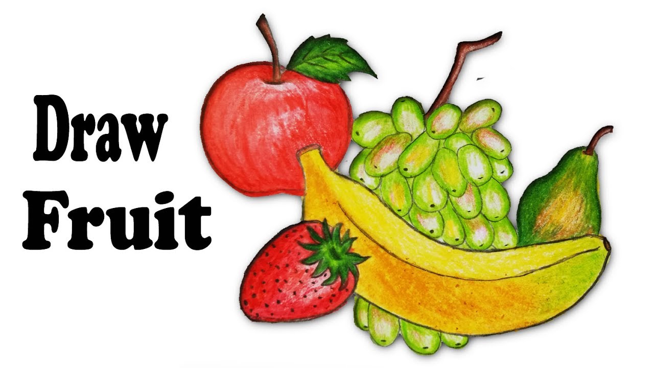 How to draw fruit.Step by step(easy draw) 