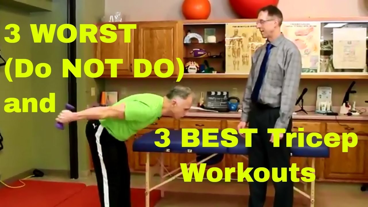 3 WORST (Do NOT Do) & 3 BEST Tricep Workouts-Men & Women (Stop Arm Flab) 