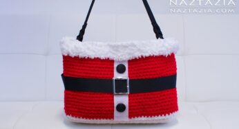 DIY Tutorial – Crochet Christmas Santa Handbag – Purse Tote Bolsa