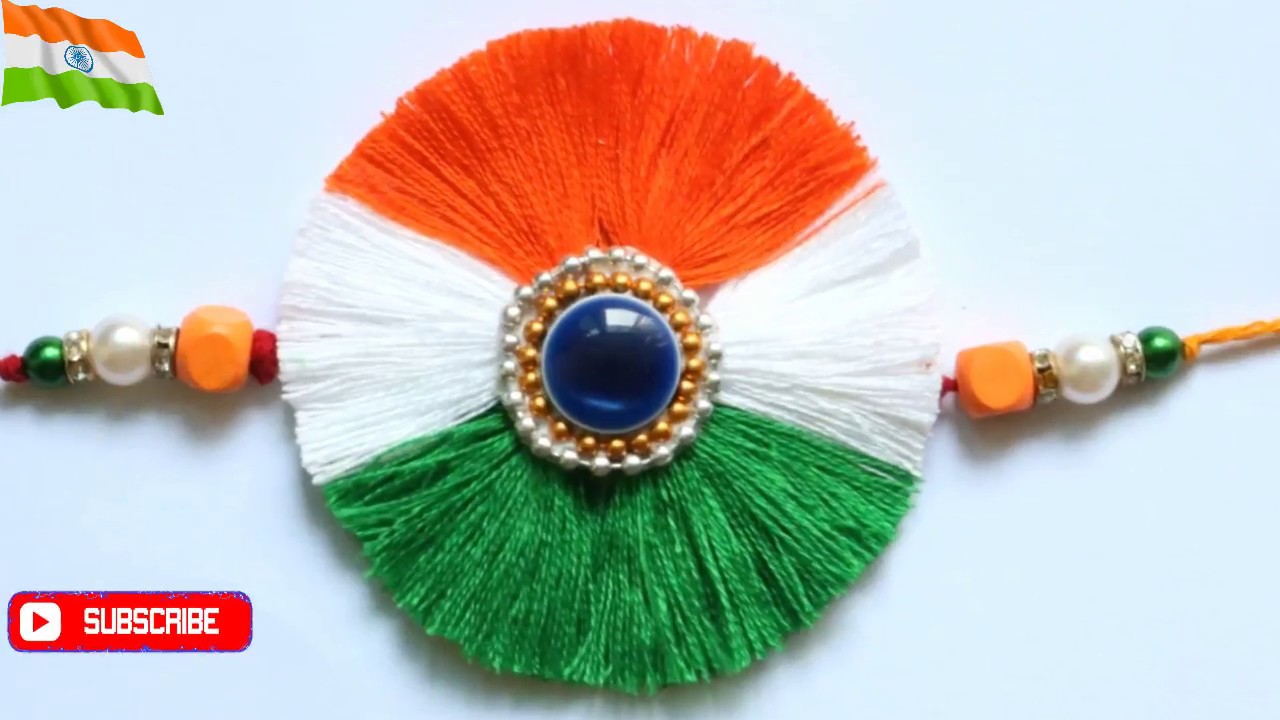 DIY Indian tricolor rakhi |Rakhi for kids|Anchor Thread Rakhi |Rakhi Making|#Rakhi| #Rakshabandhan 