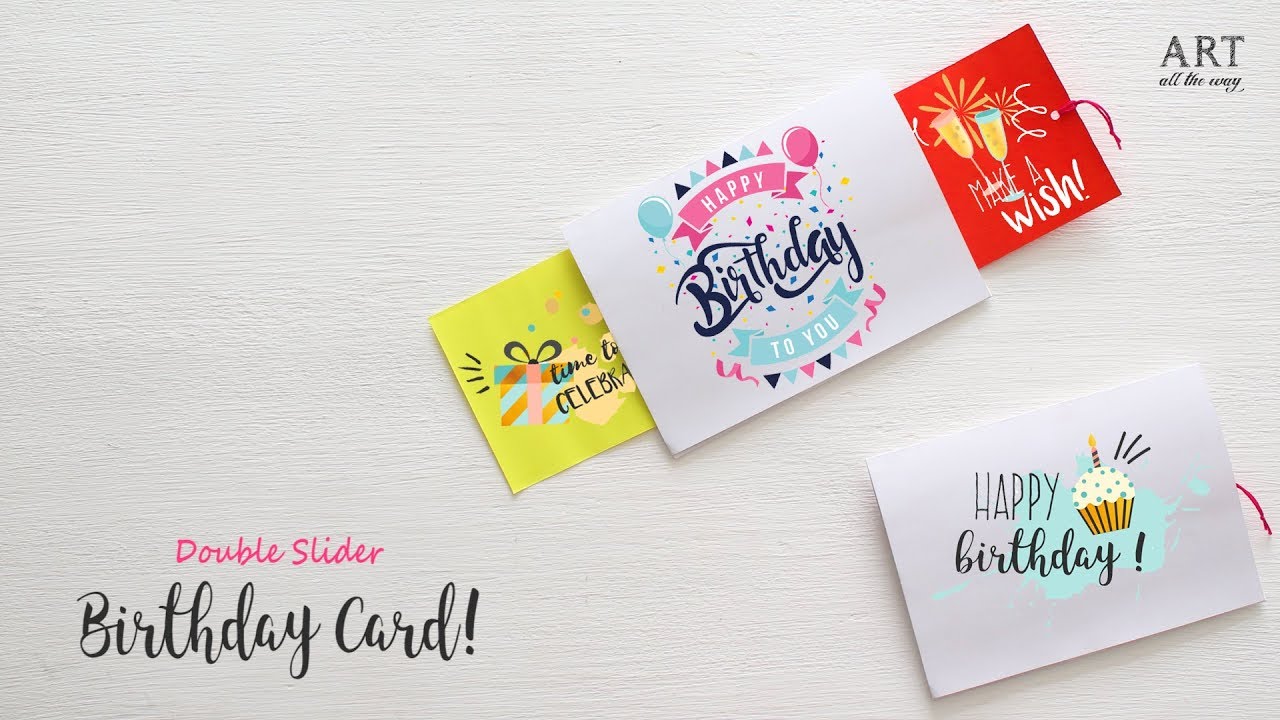 Surprise Slider Card | Birthday Card | Handmade Greeting Card 