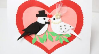 Beautiful Wedding Anniversary Card |How to make Love Birds Greeting Card For wedding| Love card