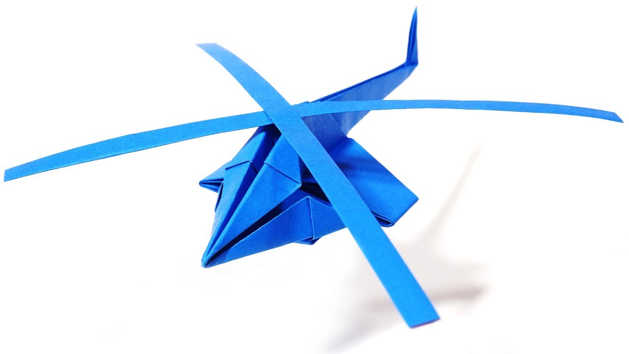 Origami Helicopter - Paper Folding / Papier Falten / 종이접기 - Paper Crafts 1101 おりがみ 