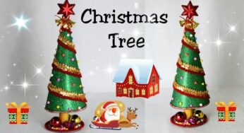 Christmas Tree from Glitter Foam Sheet/Christmas Tree Making/Christmas tree decoration for kids/diy