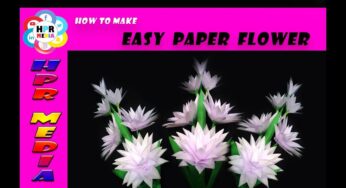 Easy and Beautiful Paper Flower Making Video | House Decoration Idea | HPR Media