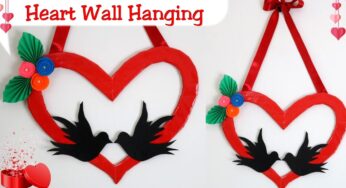 DIY Love Birds with Heart wall Hanging| Room Decor ideas for valentines day | Best Out Of Waste idea