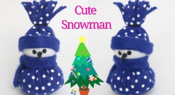 Cute Snowman|How to make snowman from felt sheet at home| Christmas home decorations| kids crafts