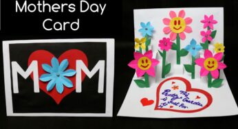 Handmade Mothers day Card| Mothers day Pop Up Card Making| Mother’s day card with Colorful garden