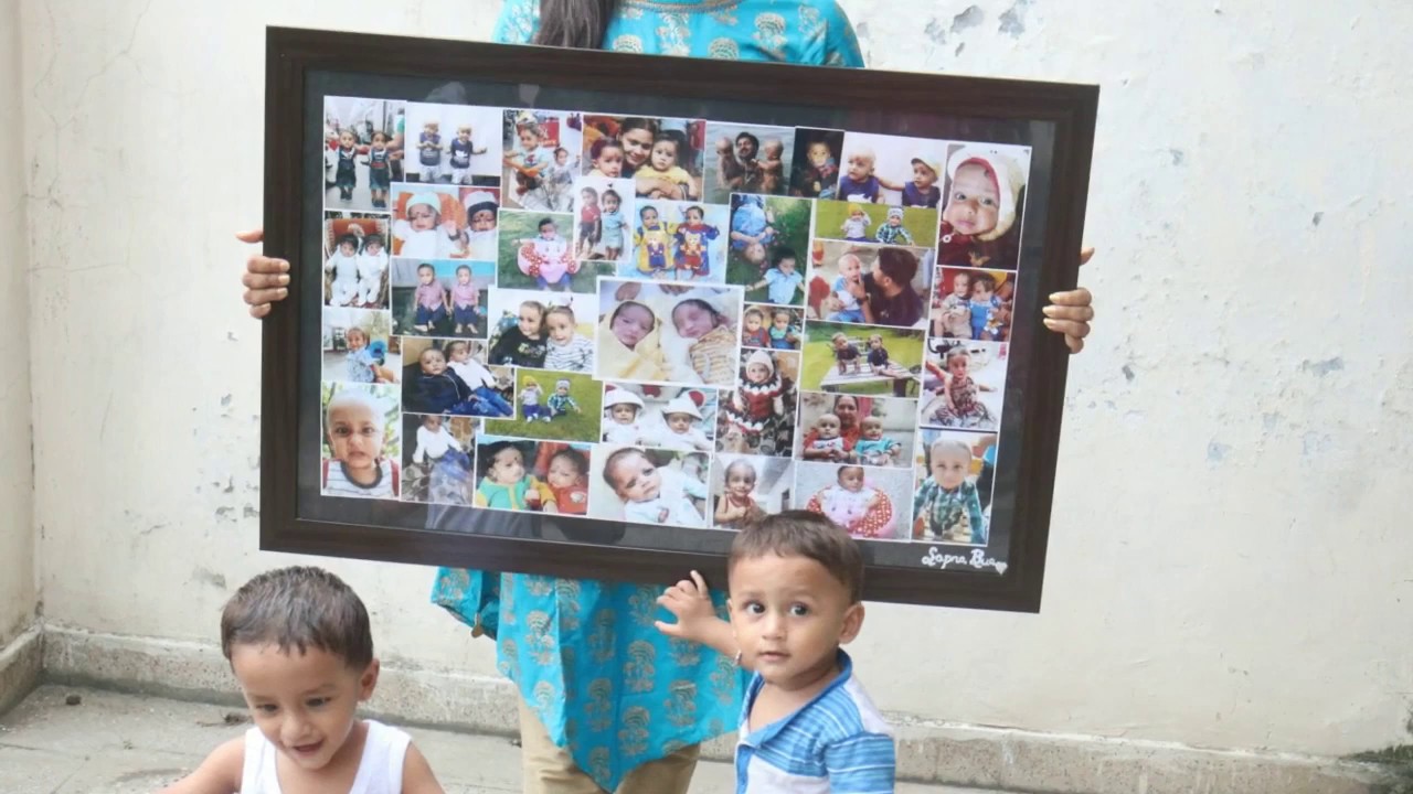 Photo Frame Collage Idea| Making Photo frame| Photo Frame for kids| #gift #photoframe #piccollage 