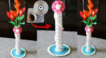 DIY Flower Pot Making at home| Best Reuse of Aluminium foil tube| Flower vase|Best out of waste idea
