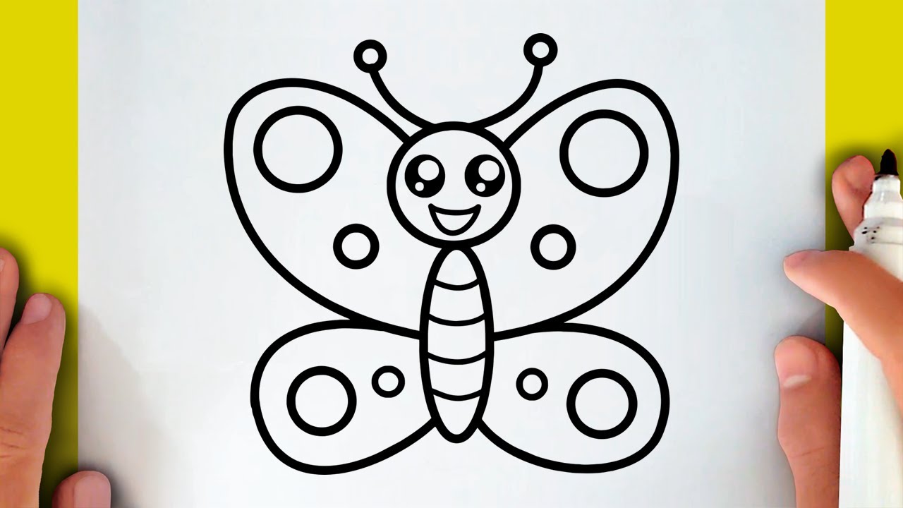 HOW TO DRAW A CUTE BUTTERFLY 