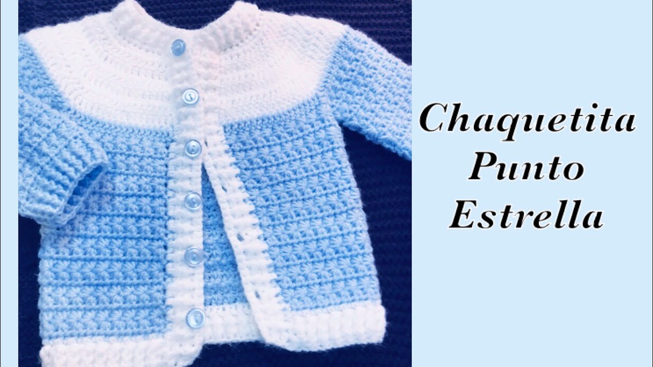 Ajuar para bebé: Como tejer chaquetita | suéter | casaquinho para niños 0-3M -Crochet for baby #176 
