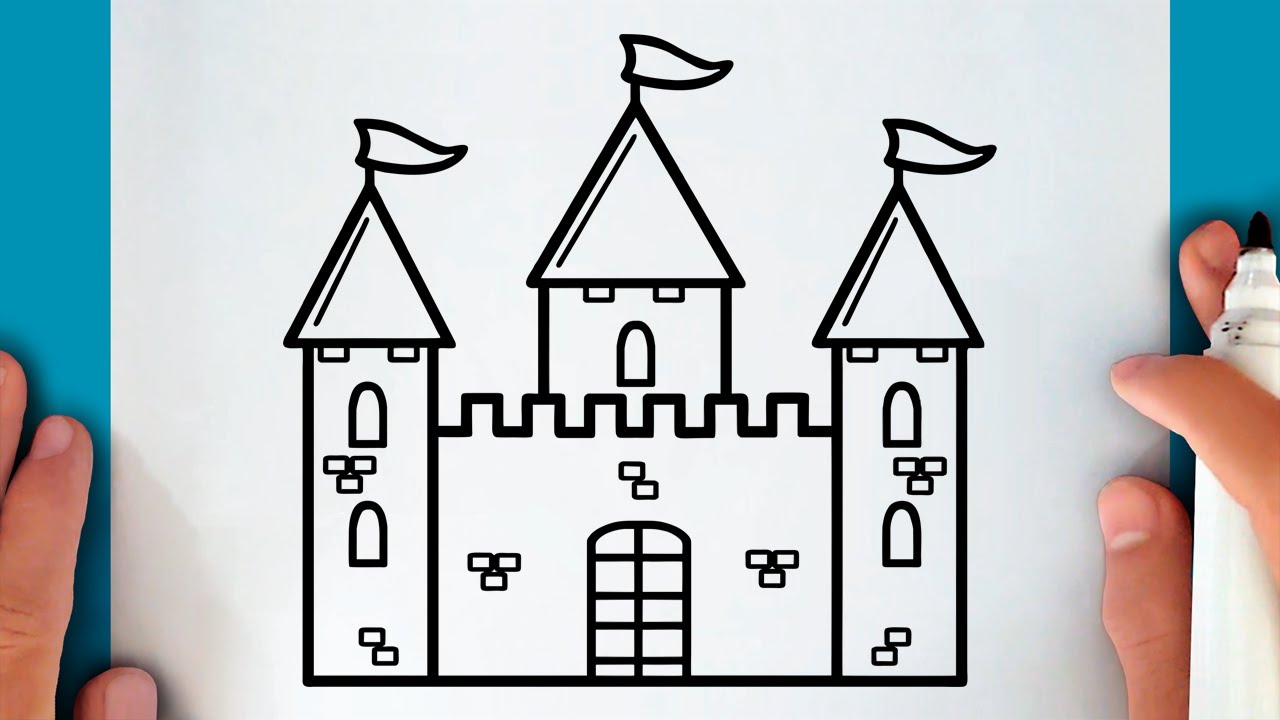 HOW TO DRAW A CASTLE 