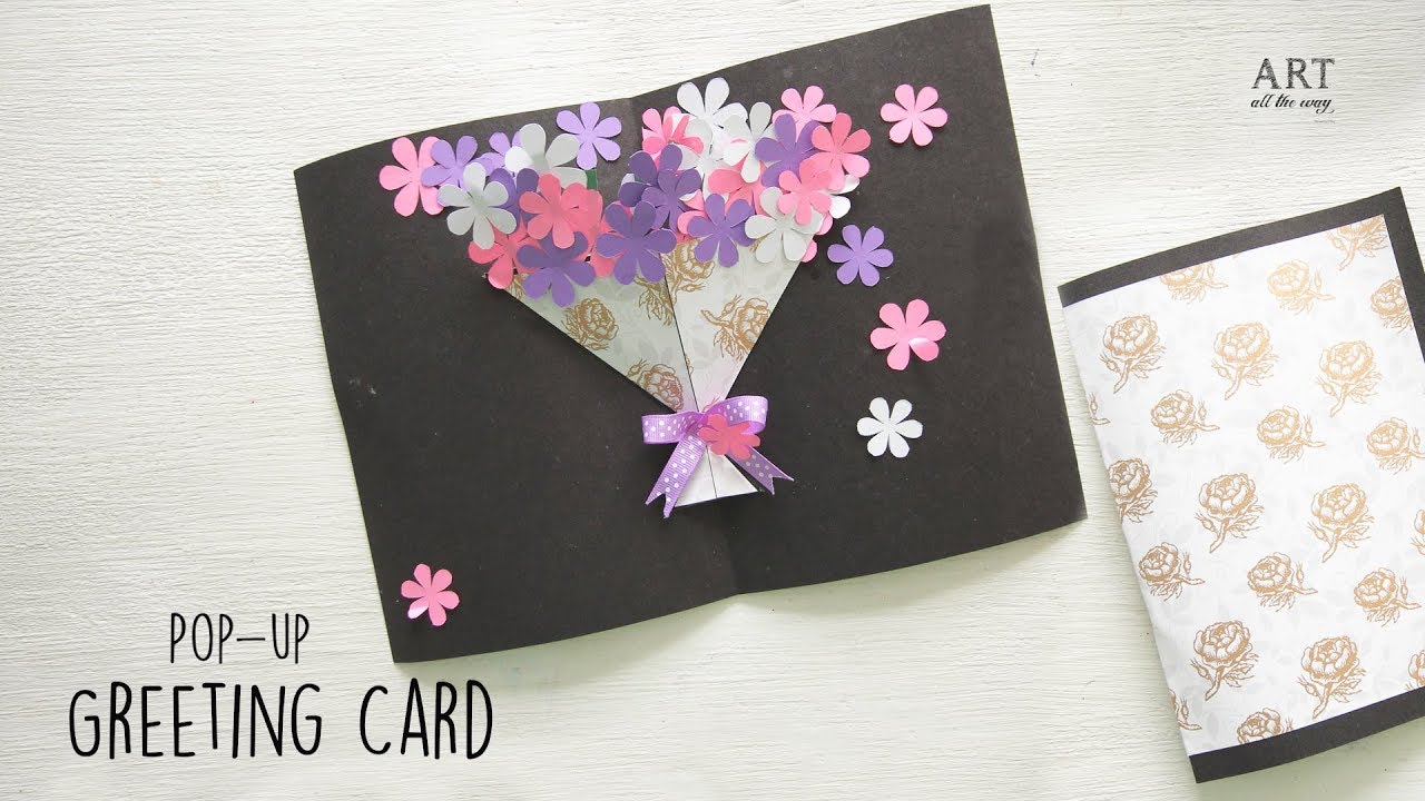 DIY Flower Bouquet Pop up Card | Handmade Card 