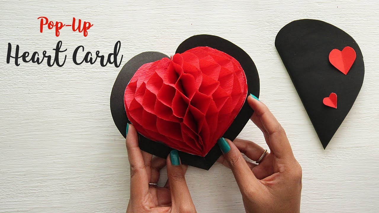 DIY Pop-up Heart Card | Card Making | 3D Pop Up Card 