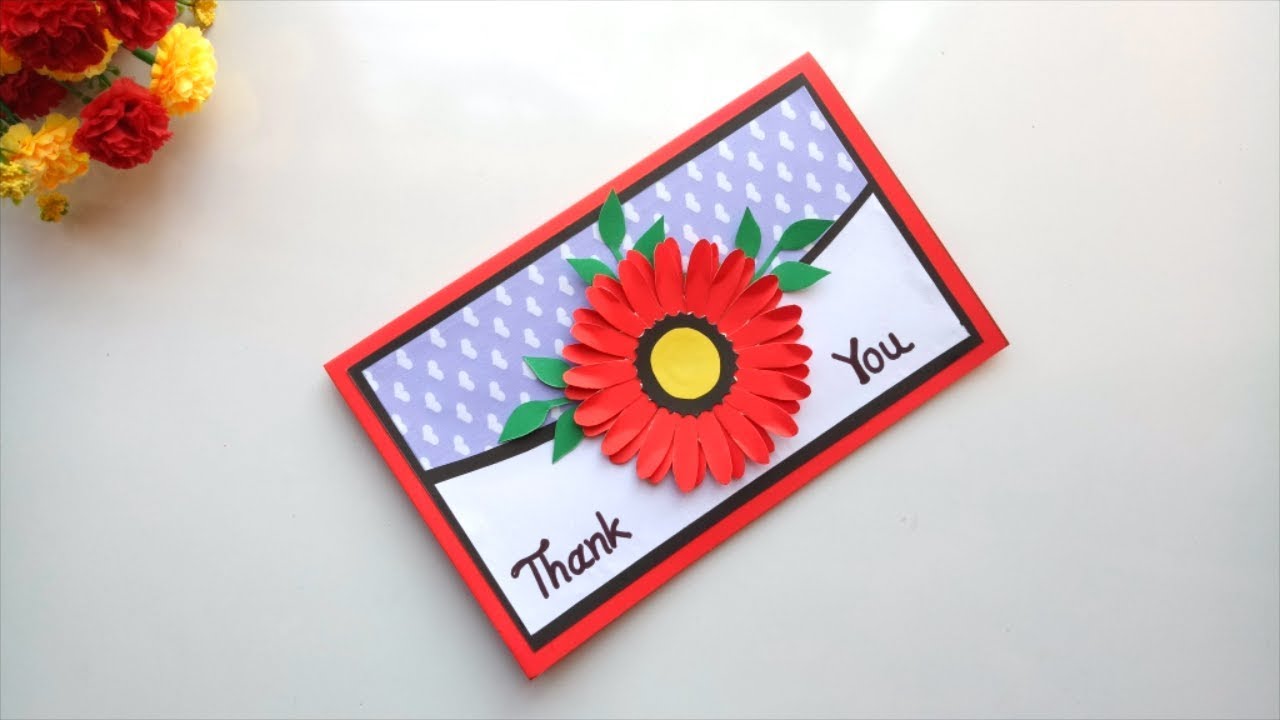 Thank you card ideas | how to make greeting cards | complete tutorial 