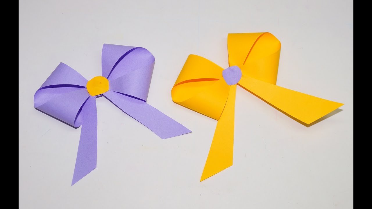 How to make a paper Bow/Ribbon | Easy origami Bow/Ribbons for beginners making | DIY beauty and easy 