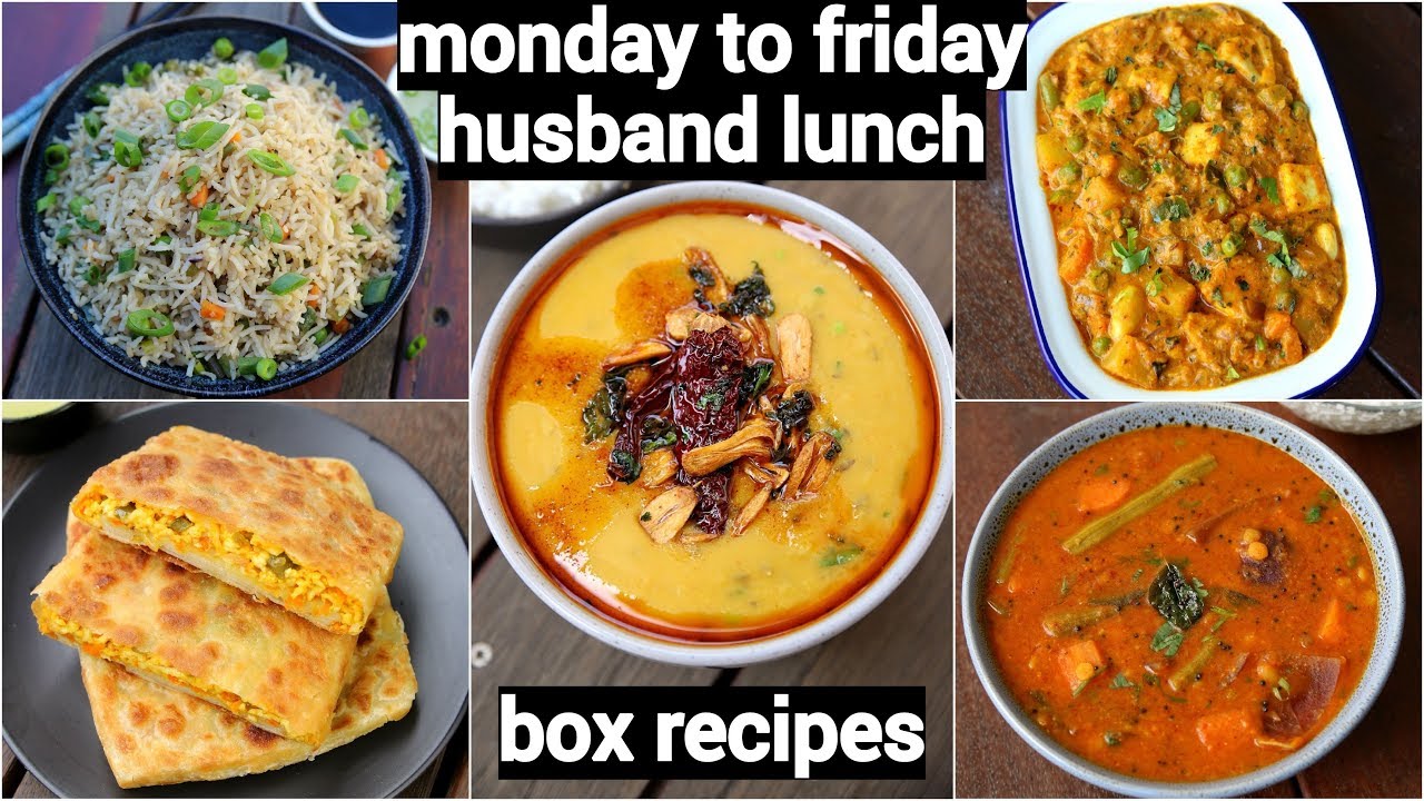 monday to friday quick & easy husband lunch box recipes | 5 लंच बॉक्स रेसिपी बड़ों और बच्चों के लि 
