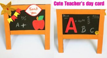 Teacher’s day card|Blackboard card for teacher| handmade teachers day making| Teachers day craft|DIY