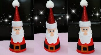 Santa Claus/Making Santa Claus from Paper Cone/Christmas Home Decor Ideas/Christmas Craft for Kids