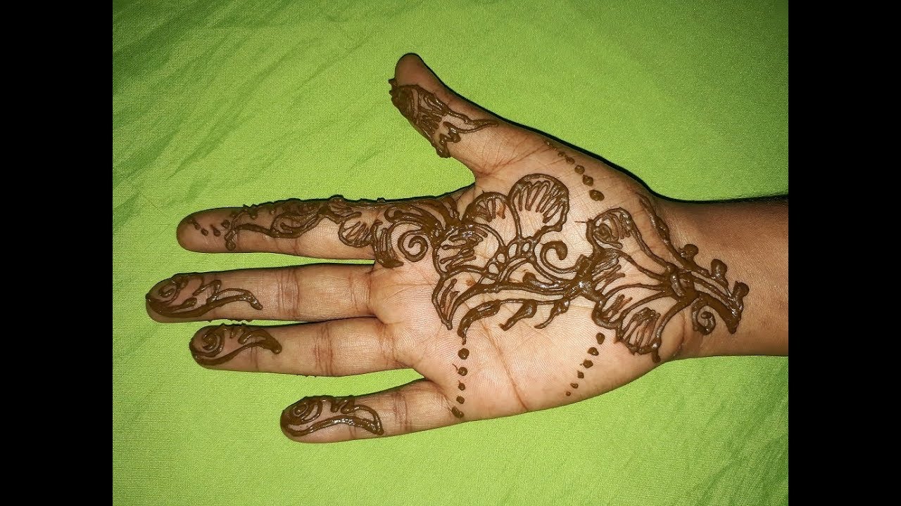 Easy and simple Mehndi Henna design Tutorial 8 mehndi design for hand 