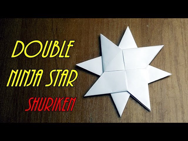 How To Make Double Shuriken . Ninja Weapon. Origami 