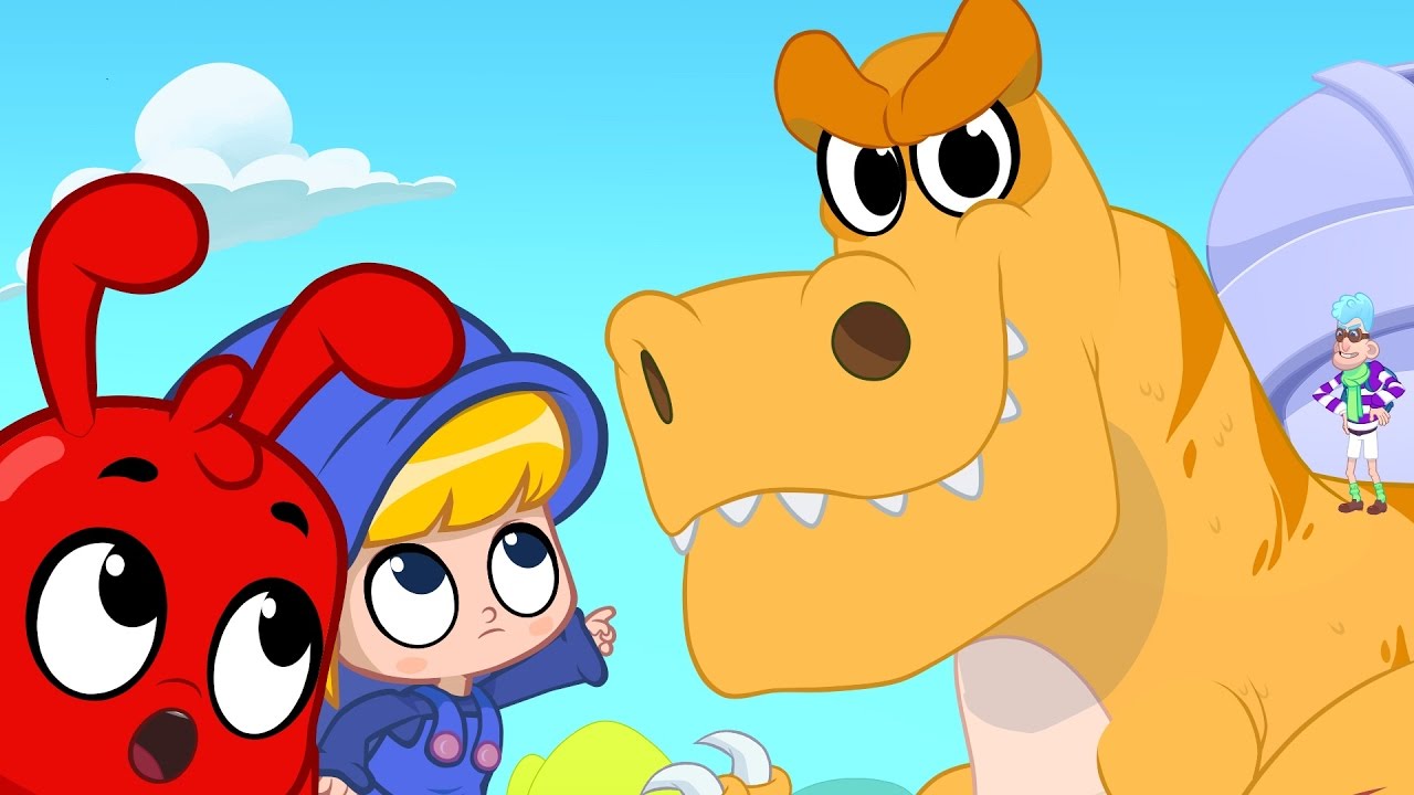 Dinosaur bandits steal a T-rex! Morphle the dinosaur superhero saves the day! Kids video 