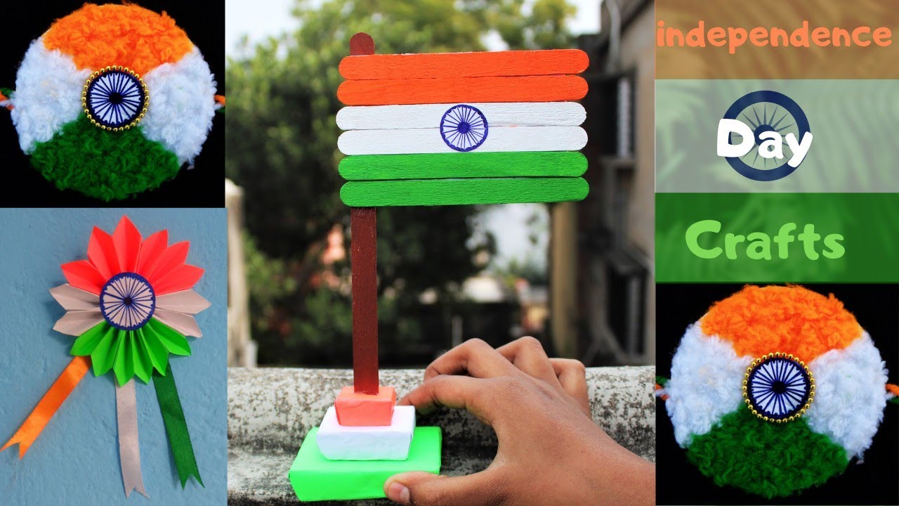 3 Independence Day Crafts | Best out of waste 