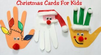 Diy Christmas Cards For Kids/Making Easy Hand print Card/Kids Christmas Craft Ideas