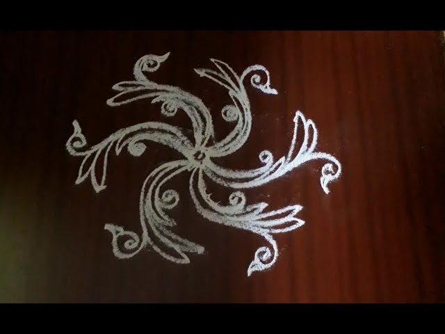 latest kolam design with dots | simple muggulu design | easy rangoli design | kolam tutorial 5 