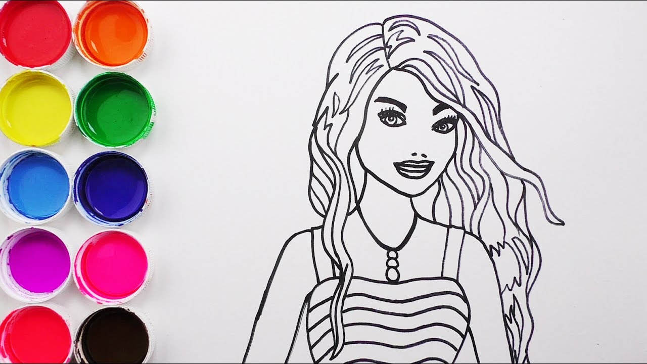 Dibuja y Colorea Barbie de Arco Iris - Dibujos Para Niños ...