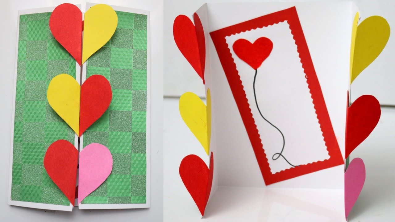 How to Make Valentine's day Hearts Card |Beautiful Handmade Love card For Valentines day 