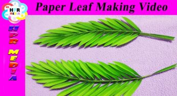 DIY Paper Leaf Making Video | Paper Palm Leaf | How to Make Paper Leaves