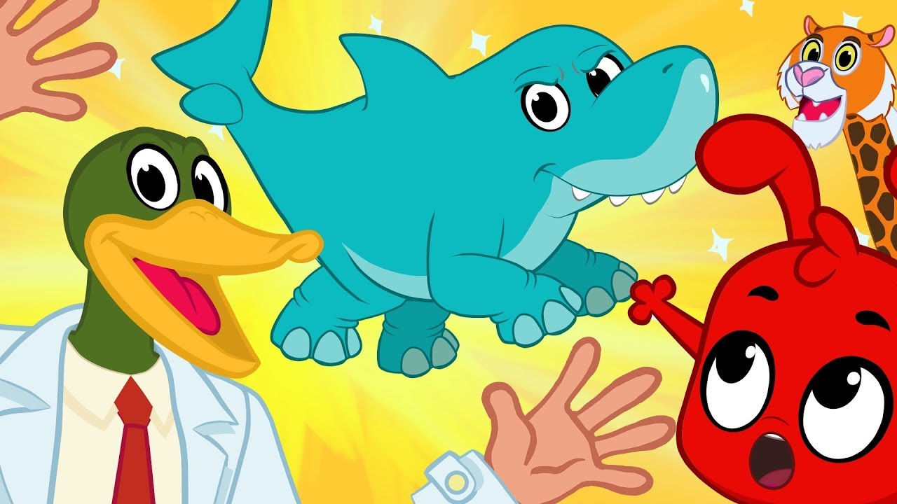 Super Hero Morphle's Crazy Animal Mixer! Shark Mixed with Elephant, Lion + cat and more Kids Video 