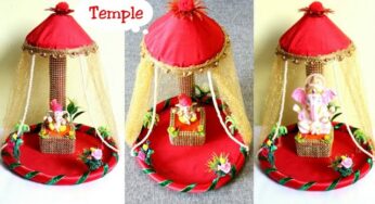 DIY Temple at home| Ganpati Makhar Making|Ganesh Mandap| Mandir|Ganpti decoration ideas| मंदिर