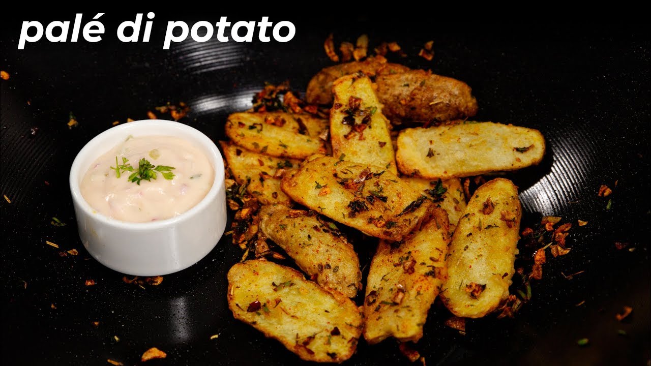 Crunchy Potato Skins / Quick Palé di Potato Skin Wedges Recipe - CookingShooking 