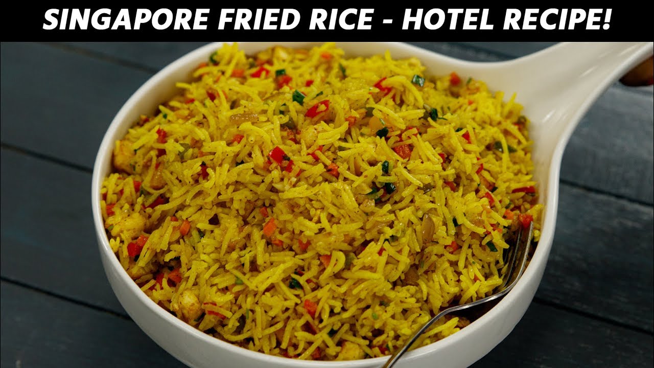 Singapore Fried Rice - Hotel Recipe Veg Singapuri Fry Rice CookingShooking 