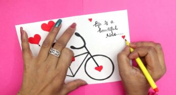 Diy Valentines day card| How to make cute love cycle card for valentines day| |#valentinesday2020
